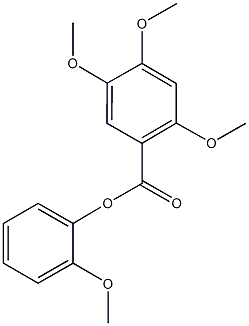 2-methoxyphenyl 2,4,5-trimethoxybenzoate Struktur