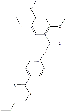 4-(butoxycarbonyl)phenyl 2,4,5-trimethoxybenzoate Struktur