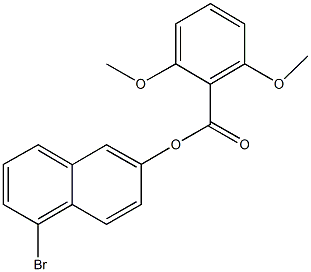 5-bromo-2-naphthyl 2,6-dimethoxybenzoate Struktur