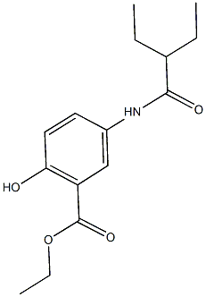 ethyl 5-[(2-ethylbutanoyl)amino]-2-hydroxybenzoate Struktur