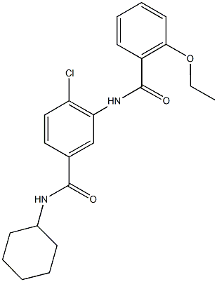 4-chloro-N-cyclohexyl-3-[(2-ethoxybenzoyl)amino]benzamide Struktur