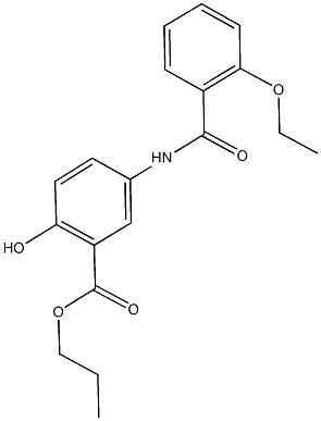 propyl 5-[(2-ethoxybenzoyl)amino]-2-hydroxybenzoate Struktur