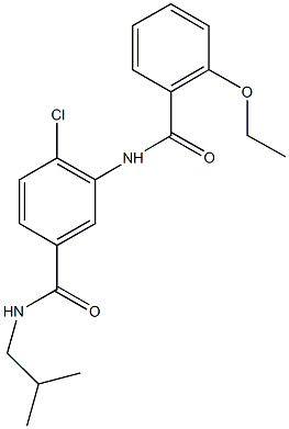 4-chloro-3-[(2-ethoxybenzoyl)amino]-N-isobutylbenzamide Struktur