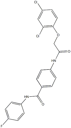 4-{[(2,4-dichlorophenoxy)acetyl]amino}-N-(4-fluorophenyl)benzamide Struktur