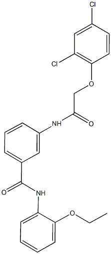 3-{[(2,4-dichlorophenoxy)acetyl]amino}-N-(2-ethoxyphenyl)benzamide Struktur