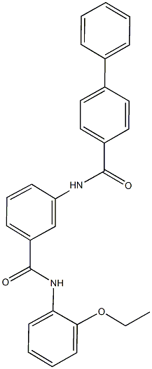 N-{3-[(2-ethoxyanilino)carbonyl]phenyl}[1,1'-biphenyl]-4-carboxamide Struktur