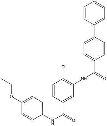 N-{2-chloro-5-[(4-ethoxyanilino)carbonyl]phenyl}[1,1'-biphenyl]-4-carboxamide Struktur