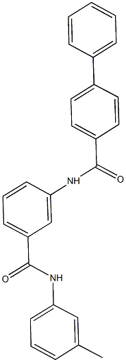 N-[3-(3-toluidinocarbonyl)phenyl][1,1'-biphenyl]-4-carboxamide Struktur