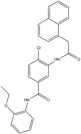 4-chloro-N-(2-ethoxyphenyl)-3-[(1-naphthylacetyl)amino]benzamide Struktur