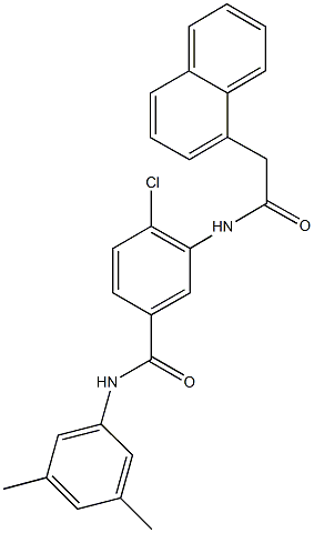 4-chloro-N-(3,5-dimethylphenyl)-3-[(1-naphthylacetyl)amino]benzamide Struktur