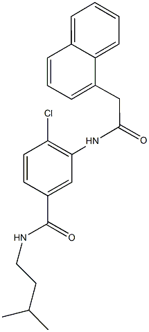 4-chloro-N-isopentyl-3-[(1-naphthylacetyl)amino]benzamide Struktur