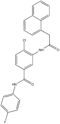 4-chloro-N-(4-fluorophenyl)-3-[(1-naphthylacetyl)amino]benzamide Struktur