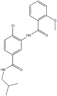 4-chloro-N-isobutyl-3-[(2-methoxybenzoyl)amino]benzamide Struktur