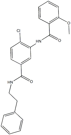 4-chloro-3-[(2-methoxybenzoyl)amino]-N-(2-phenylethyl)benzamide Struktur