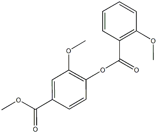 methyl 3-methoxy-4-[(2-methoxybenzoyl)oxy]benzoate Struktur