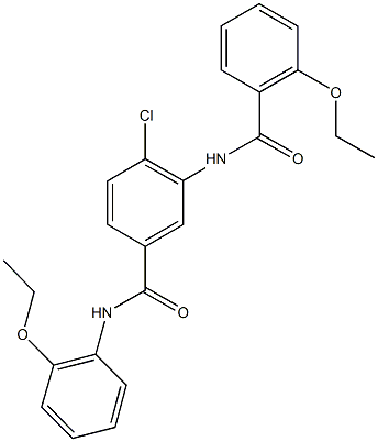 4-chloro-3-[(2-ethoxybenzoyl)amino]-N-(2-ethoxyphenyl)benzamide Struktur