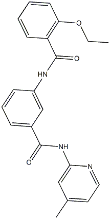 2-ethoxy-N-(3-{[(4-methyl-2-pyridinyl)amino]carbonyl}phenyl)benzamide Struktur