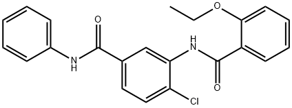 4-chloro-3-[(2-ethoxybenzoyl)amino]-N-phenylbenzamide Struktur