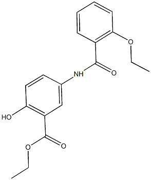 ethyl 5-[(2-ethoxybenzoyl)amino]-2-hydroxybenzoate Struktur