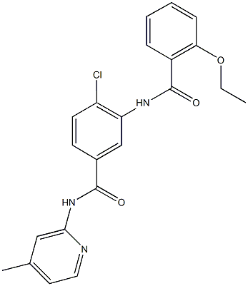 4-chloro-3-[(2-ethoxybenzoyl)amino]-N-(4-methyl-2-pyridinyl)benzamide Struktur