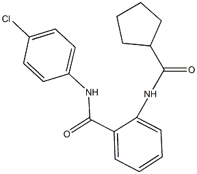 N-(4-chlorophenyl)-2-[(cyclopentylcarbonyl)amino]benzamide Struktur