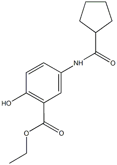 ethyl 5-[(cyclopentylcarbonyl)amino]-2-hydroxybenzoate Struktur