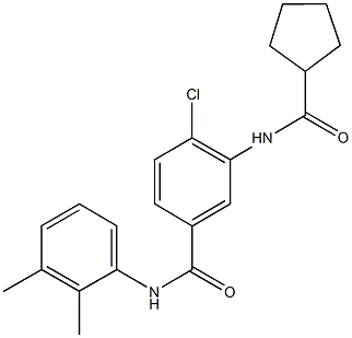 4-chloro-3-[(cyclopentylcarbonyl)amino]-N-(2,3-dimethylphenyl)benzamide Struktur