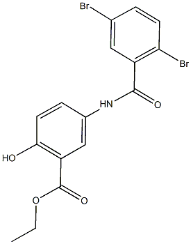 ethyl 5-[(2,5-dibromobenzoyl)amino]-2-hydroxybenzoate Struktur