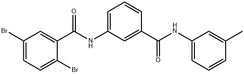 2,5-dibromo-N-[3-(3-toluidinocarbonyl)phenyl]benzamide Struktur