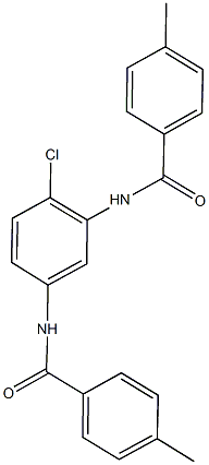 N-{2-chloro-5-[(4-methylbenzoyl)amino]phenyl}-4-methylbenzamide Struktur