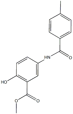 methyl 2-hydroxy-5-[(4-methylbenzoyl)amino]benzoate Struktur