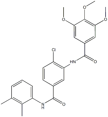 N-{2-chloro-5-[(2,3-dimethylanilino)carbonyl]phenyl}-3,4,5-trimethoxybenzamide Struktur