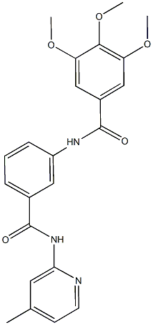 3,4,5-trimethoxy-N-(3-{[(4-methyl-2-pyridinyl)amino]carbonyl}phenyl)benzamide Struktur