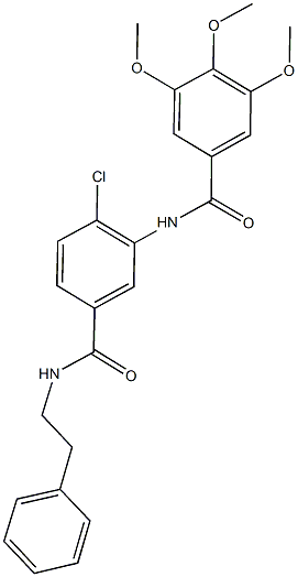 N-(2-chloro-5-{[(2-phenylethyl)amino]carbonyl}phenyl)-3,4,5-trimethoxybenzamide Struktur