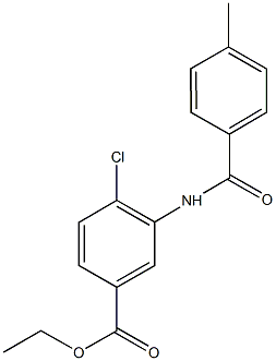 ethyl 4-chloro-3-[(4-methylbenzoyl)amino]benzoate Struktur