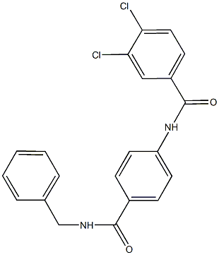 N-{4-[(benzylamino)carbonyl]phenyl}-3,4-dichlorobenzamide Struktur