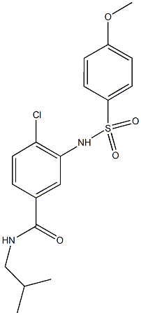 4-chloro-N-isobutyl-3-{[(4-methoxyphenyl)sulfonyl]amino}benzamide Struktur