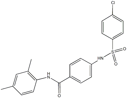 4-{[(4-chlorophenyl)sulfonyl]amino}-N-(2,4-dimethylphenyl)benzamide Struktur