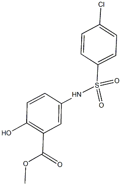 methyl 5-{[(4-chlorophenyl)sulfonyl]amino}-2-hydroxybenzoate Struktur