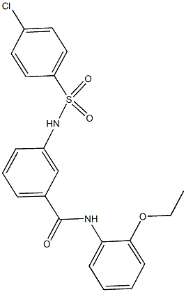 3-{[(4-chlorophenyl)sulfonyl]amino}-N-(2-ethoxyphenyl)benzamide Struktur