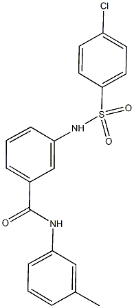 3-{[(4-chlorophenyl)sulfonyl]amino}-N-(3-methylphenyl)benzamide Struktur