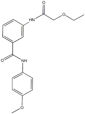 3-[(ethoxyacetyl)amino]-N-(4-methoxyphenyl)benzamide Struktur