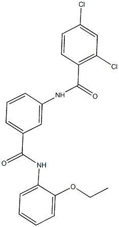 2,4-dichloro-N-{3-[(2-ethoxyanilino)carbonyl]phenyl}benzamide Struktur