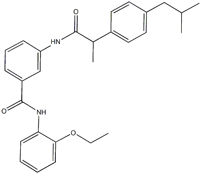 N-(2-ethoxyphenyl)-3-{[2-(4-isobutylphenyl)propanoyl]amino}benzamide Struktur