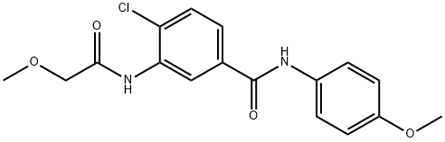 4-chloro-3-[(methoxyacetyl)amino]-N-(4-methoxyphenyl)benzamide Struktur