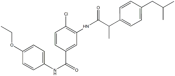 4-chloro-N-(4-ethoxyphenyl)-3-{[2-(4-isobutylphenyl)propanoyl]amino}benzamide Struktur