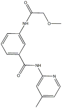 3-[(methoxyacetyl)amino]-N-(4-methyl-2-pyridinyl)benzamide Struktur