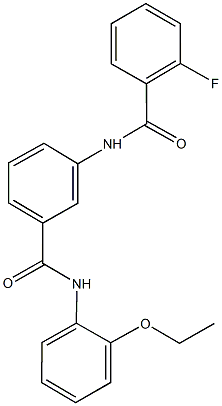 N-{3-[(2-ethoxyanilino)carbonyl]phenyl}-2-fluorobenzamide Struktur