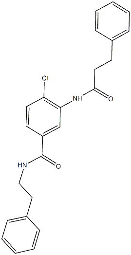 4-chloro-N-(2-phenylethyl)-3-[(3-phenylpropanoyl)amino]benzamide Struktur