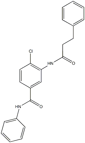 4-chloro-N-phenyl-3-[(3-phenylpropanoyl)amino]benzamide Struktur